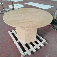 Karois — meuble de maison en marbre naturel, forme ovale, beige, blanc, forme ronde, moderne, table à manger, nouveauté