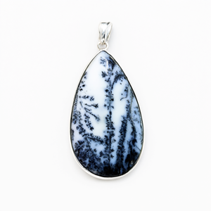 Pendentif en Agate Dendritique, Argent Sterling 925 - Bijoux en cristal/pierre précieuse pour la fête des Mères - Product Image 2