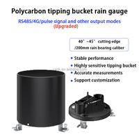 Godet basculant à base de carbone pluviomètre godet basculant unique signal d'impulsion analogique RS485 résolution 0.2 0.5 capteur de pluie ABS