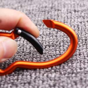 Mosquetón de Aleación de Aluminio con Forma de Bombilla, 10 mm, Carga de 5 kg, Equipo de Escalada, Accesorio para Exteriores - Product Image 2