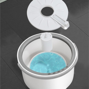 Serpillère rotative créative pour nettoyage des sols, ensemble seau et serpillère magique à rotation 360°, double réservoir pour eau sale - Product Image 4