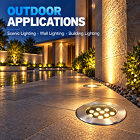 Projecteurs LED encastrés extérieurs étanches IP65 pour l'éclairage de jardins, allées, pelouses et voies de circulation