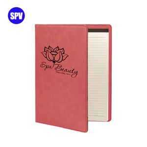 Organizador de cartera de cuero de alta calidad A5 para cuaderno, Cartera de cuero Pu laserable personalizada - Product Image 5