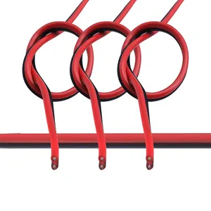 Flat Ribbon Silicone Wire Cable Electric Flexible Wire 30AWG 26AWG 24AWG 20AWG 2Pin Copper Silicone Cables