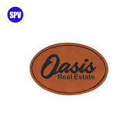 Chapeau en similicuir personnalisable au laser, patchs rectangulaires, écusson fer sur cuir