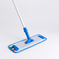 Setbest Serpillère plate en microfibre rotative à 360 degrés, grande capacité, durable, écologique, avec fixation auto-agrippante et tête plate en alliage d'aluminium