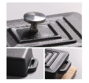 Mini Cocotte Horno Holandés <span class=keywords><strong>de</strong></span> <span class=keywords><strong>hierro</strong></span> <span class=keywords><strong>fundido</strong></span> tostador <span class=keywords><strong>de</strong></span> ajo para horno ajo confitado olla Ramekins con tapas horno seguro - Product Image 3