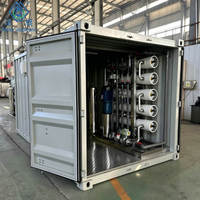Station de traitement d'eau en conteneur, système d'osmose inverse industriel, purificateur UV PLC, machine de filtration par pompe, 3000L/heure
