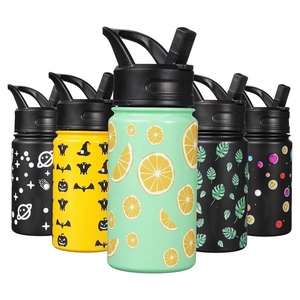 Bouteille isotherme sous vide pour enfants en acier inoxydable 12oz 14oz 16oz avec <span class=keywords><strong>bouchon</strong></span> à paille, garde au froid et au chaud pendant 12h - Product Image 6