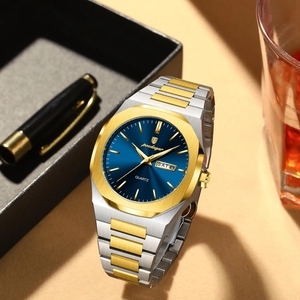 POEDAGAR 825 in <span class=keywords><strong>acciaio</strong></span> inox moda sport orologio da polso da <span class=keywords><strong>uomo</strong></span> al quarzo di lusso Casual <span class=keywords><strong>uomo</strong></span> impermeabile luminoso settimana orologio da <span class=keywords><strong>uomo</strong></span> - Product Image 3