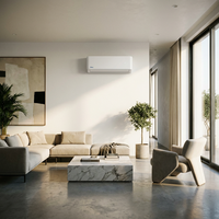 Climatiseur solaire hybride Deye ACDC410A/R32, 1,5 CV, entièrement à courant continu, à montage mural, refroidissement et chauffage, 100 % énergie solaire