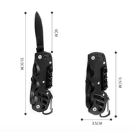 Couteau pliant de survie portable pour l'extérieur, outil combiné avec lame en acier inoxydable, ouvre-bouteille, outil multifonctionnel pour une utilisation sur le terrain