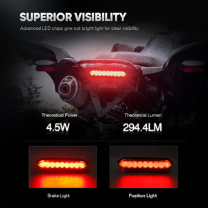 Luz Trasera LED Ahumada Emark para Yamaha <span class=keywords><strong>Raptor</strong></span> <span class=keywords><strong>700</strong></span>/700R 2006-2018, YFZ450R YFZ450X 2009-2018, Piezas de Luz de Freno Trasera para ATV <span class=keywords><strong>4X4</strong></span> - Product Image 4