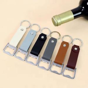 Envío Rápido, Llavero de Cuero PU Duradero de Alta Calidad, Abridor de Botellas, 6 Colores, Regalo para Padrinos de Boda - Product Image 2