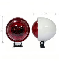 Feu de signalisation LED stroboscopique 12W rouge et bleu, lampe de détresse, boîtier ABS, IP65, support en acier inoxydable, lumière de sécurité pour chariot élévateur et VTT