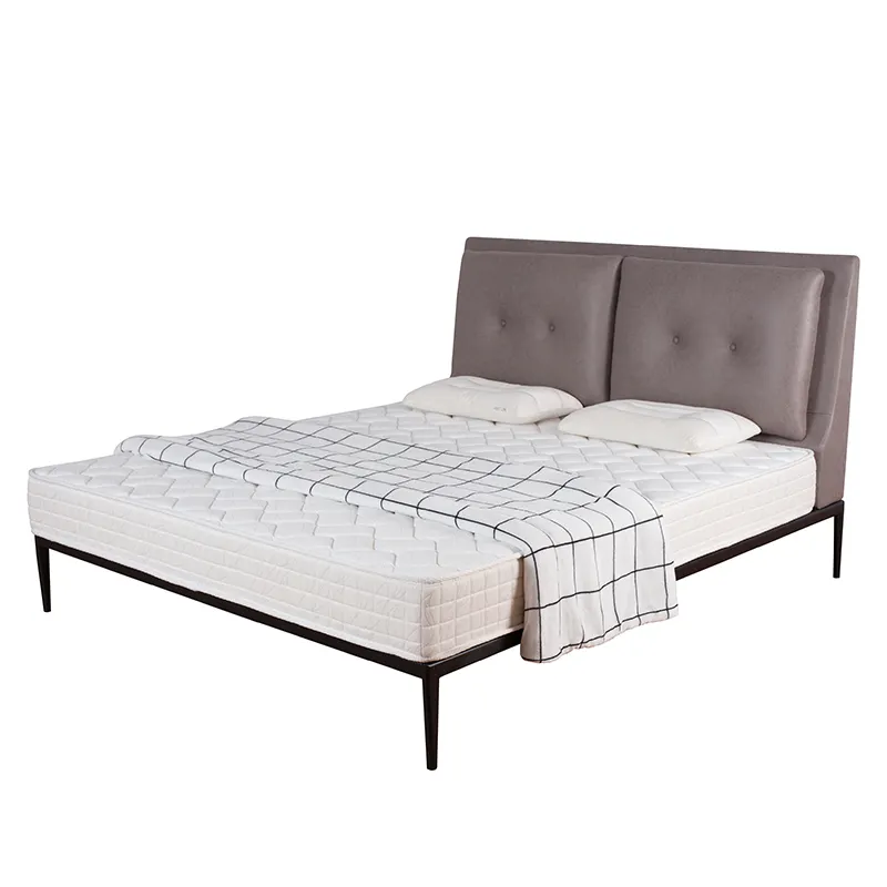 Conjunto de cama king size de madeira para quarto de hotel 5 estrelas, cama luxuosa, mobília para quarto, cama macia