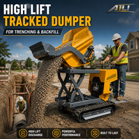 Mini-dumper sur chenilles hydraulique robuste de 500 kg à forte capacité de charge pour les grands travaux d'aménagement paysager