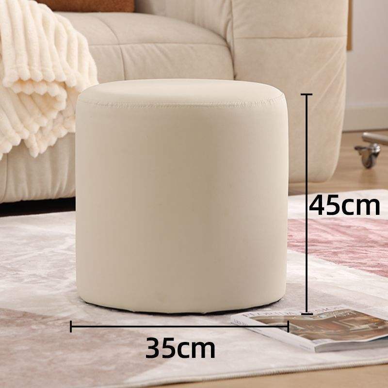 Rond - Blanc cassé [35*35*45cm] Cuir patte de chat amélioré