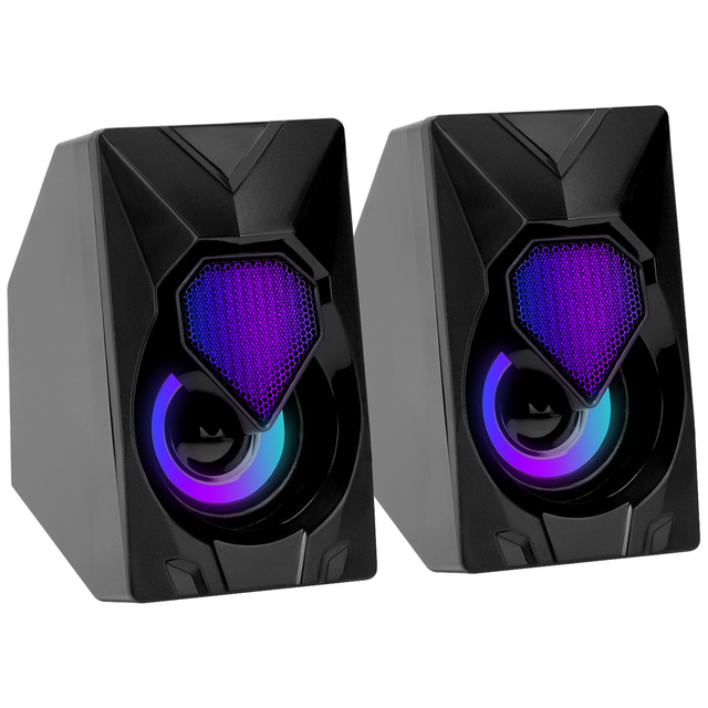 OEM Small Portable USB 2.0 Mini Computer Speaker 6W Strong Sound RGB Light for PC Gaming Laptop