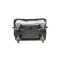 Conteneur à déchets mobile 660L à 4 roues avec couvercles, en plastique robuste et écologique, pour projets d'appel d'offres en matière d'assainissement gouvernemental