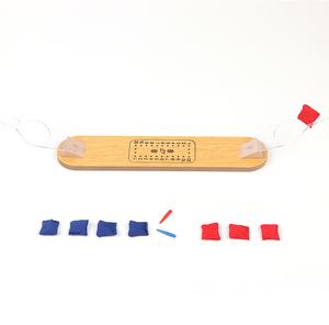 Mini jeu de Cornhole en bois à lancer au doigt, jeu de catapulte de bureau pour enfants et adultes, jouet de table pour fêtes en intérieur - Product Image 3