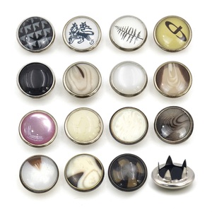 Custom logo Hot Sale Made Alloy 12mm <b>Press</b> 4 Part Snap Fastener Set Metal Silver Snap <b>Button</b> - Product Image 6