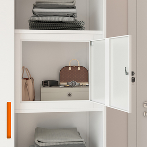 Armoire en métal à forte capacité de charge, casiers en acier laminé à froid, étagères, rails à vêtements pour chambre à coucher, appartement - Product Image 6