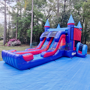 Marble color kids outdoor commercial bouncy castle giant inflatable bounce house with slide for party - Product Image 3