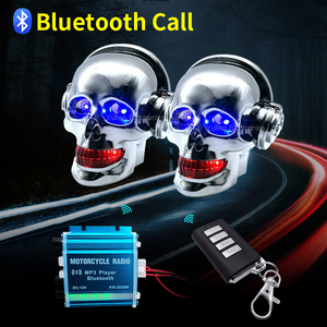 Nuevo Modelo 2021 Altavoz Bluetooth para Motocicleta de 12 V con Diseño de Calavera, Resistente al Agua, con Iluminación y Reproductor <span class=keywords><strong>MP3</strong></span> - Product Image 4