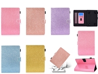Étui universel pour tablette 10 "pouces Bling Glitter Wallet Étui en cuir Sparkle Stand Cover pour tablette