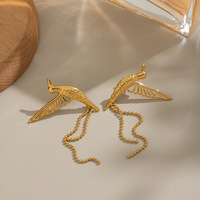 Boucles d'oreilles personnalisées en forme d'oiseau animal pour femmes