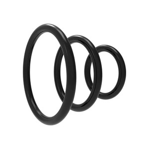 3-teiliges Set ohne Stromversorgung, lebendige schwarze Silikon-Penisringe für Erwachsene, flexibel, bequeme Passform, steigert das Vergnügen, verlängert die Ejakulation - Product Image 4