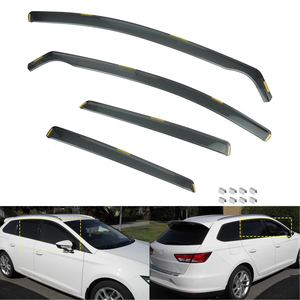 Déflecteurs de vent adhésifs de remplacement de haute qualité avec clips teintés pour Seat Leon <span class=keywords><strong>ST</strong></span> MK3 2014-2019 5 portes Break - Product Image 1