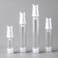 Flacons cosmétiques en plastique PP à pompe pulvérisatrice fine sans air, scellés sous vide, pour soins de la peau, 5 ml, 10 ml, 15 ml