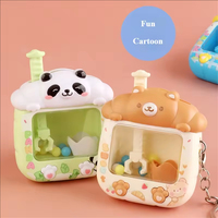 Gantungan Kunci Mesin Cakar Kartun Lucu Mini Mainan Interaktif Gantungan Tas Aksesoris Kreatif Menyenangkan untuk Anak-anak Dewasa Hadiah