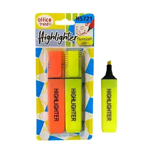 Suppliers custom kids Highlighter pen square shape 6 colors high lighter marker pen for school