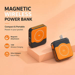 ODM/OEM พาวเวอร์<span class=keywords><strong>แบ</strong></span>งค์แม่เหล็กไร้สาย 10000mAh 22.5W ชาร์จเร็ว PD 15W Qi ไร้สาย พร้อมหน้าจอแสดงผลแบตเตอรี่ โรงงานผลิตโดยตรง B2B - Product Image 2