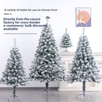 Weihnachtsdekoration 45 cm - 4 m Beflockte, dicht verzweigte PVC-Weihnachtsbäume für Zuhause & Schreibtisch, Supermarkt-Dekor & Ornamente