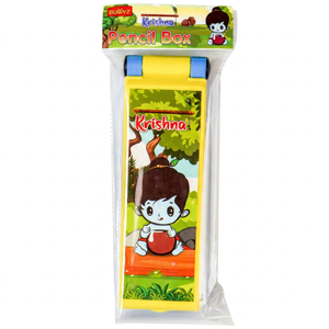 Krishna Vertical PVC PP Eco-Friendly Non-Toxic Pencil <b>Box</b> Multipurpose <b>Storage</b> Case for <b>Kids</b> School Supplies Colorful Theme - Product Image 1