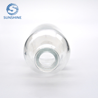 Flacon en verre cylindrique moulé transparent de 50 ml avec bouchon en caoutchouc pour l'emballage pharmaceutique et le stockage de matières premières liquides