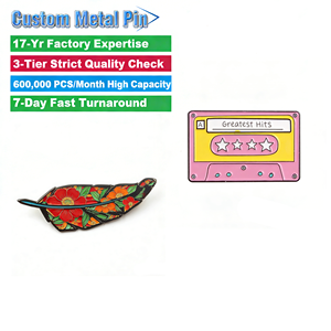 Pins de Esmalte Personalizados de Fábrica OEM, Metálicos con Logotipo Personalizado para Artículos Promocionales - Product Image 1