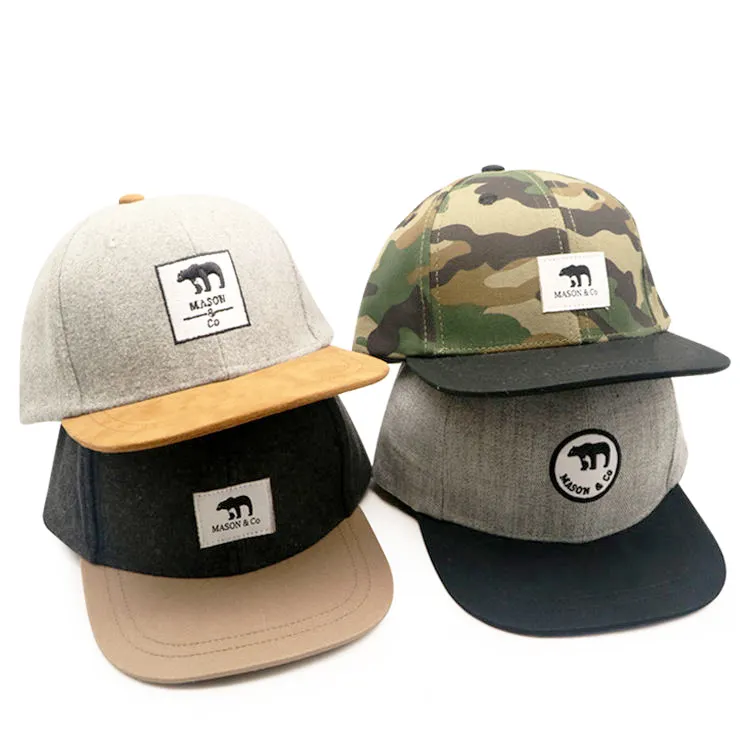 Melton Stof Baby Boy Baby Zonnehoed Peuter Snapback Caps Voor Kids