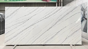 Vente chaude Contemporain Calacatta Cuisine Comptoir Engineered Quartz Couleurs Naturelles Artificielle Pierre Naturelle Matériel Direct - Product Image 4