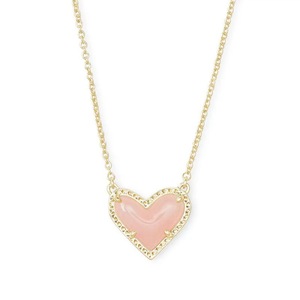 Collana Delicata con Cuore Rosa per Donne, Ciondolo <span class=keywords><strong>in</strong></span> Quarzo Rosa Placcato <span class=keywords><strong>Oro</strong></span>, Gioielli Minimalisti, <span class=keywords><strong>Ciondoli</strong></span> e Charm alla Moda - Product Image 1