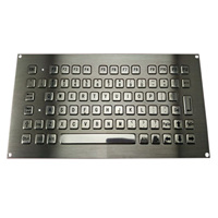 Keypad atm pabrik profesional Panel Backlit baja Keyboard Desktop tahan air dengan Mouse Trackball