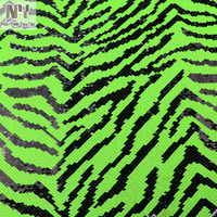 Tissu à paillettes Nanyee Textile 5 mm, motif écailles de poisson, réversible, rose fluo, tigre