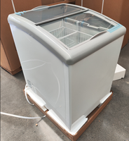 Congélateur Coffre Vitré pour Crèmes Glacées, Fast-Food, Présentoir Réfrigérateur Vitrine de Supermarché, Congélateur Professionnel pour Bâtonnets Glacés