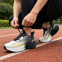 Chaussures de marche tendance pour hommes, style décontracté, respirantes, en mesh, avec impression offset, légères, en EVA