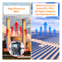 Sistem Energi Surya Hibrida Off Grid 30KW 100KW 125KW Panel Surya Dengan Baterai dan Inverter Paket Surya Lengkap untuk Komersial