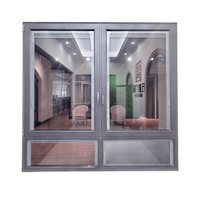 Fenêtres en aluminium à battants WANJIA pour l'intérieur des maisons, fenêtres à battants françaises en aluminium, fenêtres à battants à double vitrage